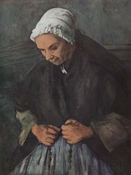 Paul Cezanne Old Woman with a Rosary Norge oil painting art